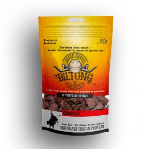 Gazza Downs Chilli Biltong made with premium Australia beef